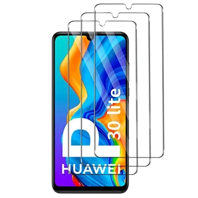 Immagine di Widrt 3 Pezzi, Vetro Temperato per Huawei P30 Lite, Pellicola Prottetiva Anti Graffio, Impronte, Senza Bolle, Durezza 9H, Ultra Trasparente, Resistente, proteggi schermo