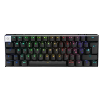 Immagine di Logitech G PRO X 60 LIGHTSPEED, Tastiera Gaming Wireless, Meccanica 60% Ultra Compatta TKL, LIGHTSYNC RGB, Copritasti in PBT Bicomponente, Tattili Optical, Windows PC, QWERTY ITA Nero
