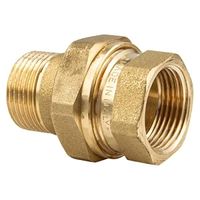 Immagine di tecuro Raccordo a vite IG x AG 1&quot;, tenuta piatta MS blank CW617N