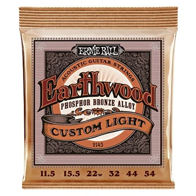 Immagine di Ernie Ball Earthwood Custom Light Phosphor Bronze, Corde per chitarra acustica, Scalatura 11.5, 54
