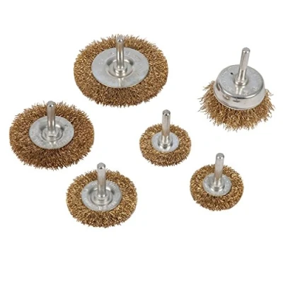 Immagine di Silverline 993067 Set spazzole piatte ed a coppia con setole in ferro, 6 pezzi