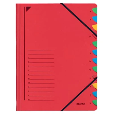 Immagine di LEITZ PART FILE cartella 12 divisori Rosso 39120025