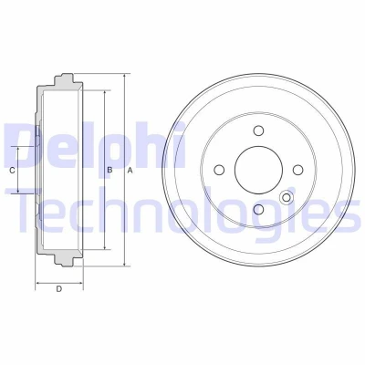 Immagine di DELPHI BF637 Freni a Tamburo 245mm