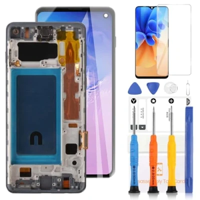 Immagine di LADYSON TFT Schermo LCD per Samsung Galaxy S10 G973 SM G973F G973U G973W G9730 Sostituzione dello Display Touch Screen Digitizer Assembly con Strumenti(6.1&quot; Nero)