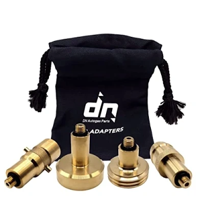 Immagine di Gomet Set di adattatori europei M10 per il riempimento serbatoi LPG/GPL, attacco Acme/Dish/Euronozzle/a baionetta, con custodia