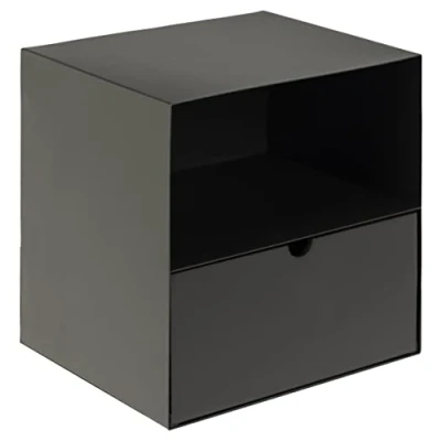 Immagine di AC Design Furniture Comodino Jeppe, A: 30 x L: P: 25 cm, nero, metallo/MDF, 1 pezzo