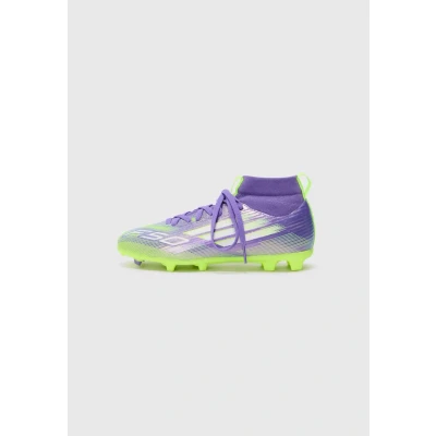 Immagine di adidas Performance F50 League Scarpe da calcetto con tacchetti per bambini, Taglia: 36 2/3, Purple rush/white/lucid lemon Sintetico / tessuto