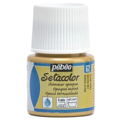 Immagine di Pébéo 295062 Colore ad Acquerello Setacolor Opaco, 45 ml, Oro Ricco marezzato