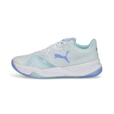 Immagine di PUMA Accelerate Turbo Nitro II W+, Scarpe da Ginnastica per Ambienti Interni Unisex Adulto, White/Elektro Purple/Light Aqua, 40 EU