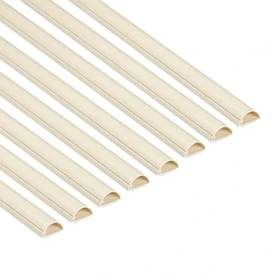 Immagine di D Line Mini Passacavi, Canalina Tubo Copricavi, Passacavi Pavimento 30mm (L) x 15mm (A) 8x 1m Lunghezze (Multipack 8 metri) Magnolia