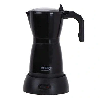 Immagine di CAMRY Caffettiera elettrica nera da 300 ml per 6 tazze caffè Macchina campeggio piccola viaggio a pressione Base girevole