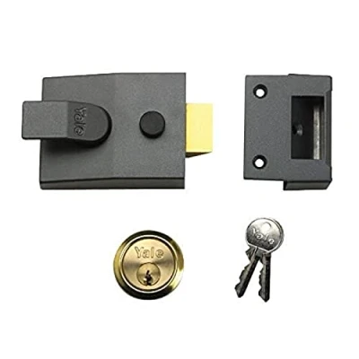 Immagine di Yale Locks P89 Visi Pack serratura a cilindro (60 mm) con scatto interna, finitura in cromo satinato