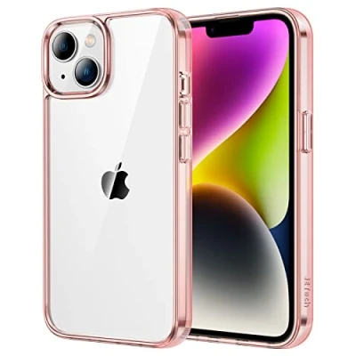 Immagine di JETech Cover per iPhone 14 6,1 Pollici, Custodia con Antiurto, Anti Graffio e Retro Trasparente (Oro Rosa)