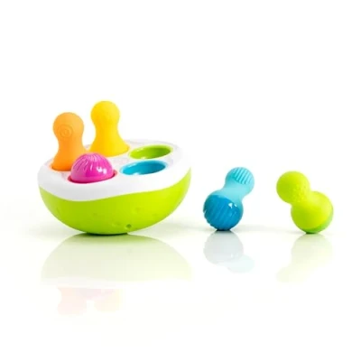 Immagine di Fat Brain Toys F248 SpinnyPins, Kids Preschool, Spinning and Sorting Building Sets, Early Development Toy for Babies Aged 18 Months Older, Multicoloured