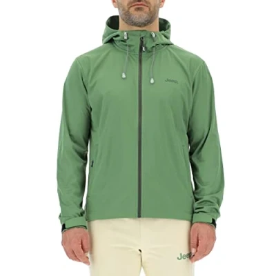 Immagine di JEEP O102714 E948 GIACCA J LIGHT CON CAPPUCCIO SOFTSHELL TASCHE ZIP J23S Uomo Vineyard Green XL