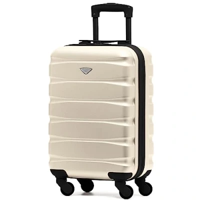 Immagine di Flight Knight Valigie Rigide In ABS Leggere Con 4 Ruote, Bagaglio A Mano Da Cabina Approvato Per Oltre 100 Compagnie Aeree Come Easyjet, British Airways, Ryanair, E Molte Altre