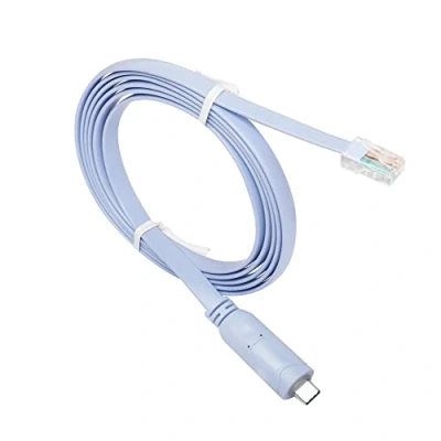 Immagine di QIANRENON cavo per console Cisco USB C, di debug seriale da C a RJ45 con chip FTDI, adattatore tipo RJ45, compatibile router, switch, firewall, AP (wireless), 1,8