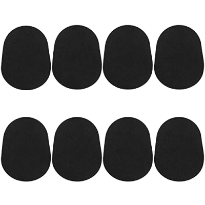 Immagine di 8Pcs Cuscini per bocchino Sassofono tenore contralto e clarinetto Toppe in gomma ovale, Nero