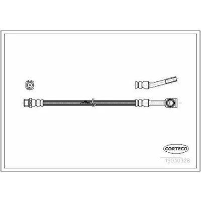 Immagine di CORTECO 19030328 Tubi Freno Assale anteriore 298 OPEL: Corsa C Hatchback