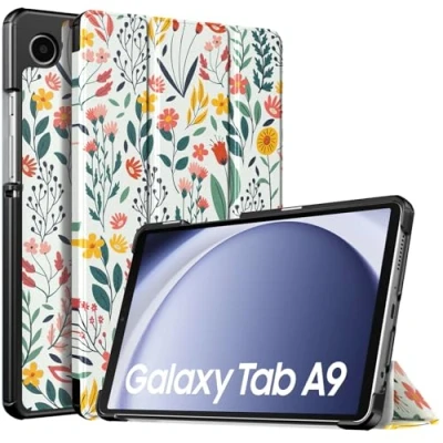 Immagine di TiMOVO Custodia Protettiva Compatibile con Samsung Galaxy Tab A9 8.7&quot; 2023, Sottile e Leggero, Cover a Guscio Posteriore Rigido per Tablet SM X110/X115/X117, Fiori