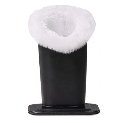 Immagine di MoKo Supporto per Occhiali, Holder Moderna, Custodia in Similpelle Esterna e Peluche Interna, AntiGraffio &amp; A Prova di Polvere Stand Case Occhiali da Sole, Nero