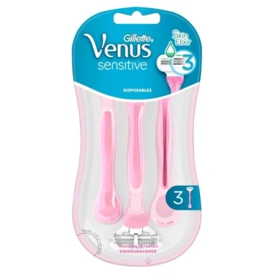 Immagine di Gillette Venus Smooth Sensitive Rasoio usa e getta, confezione da 3