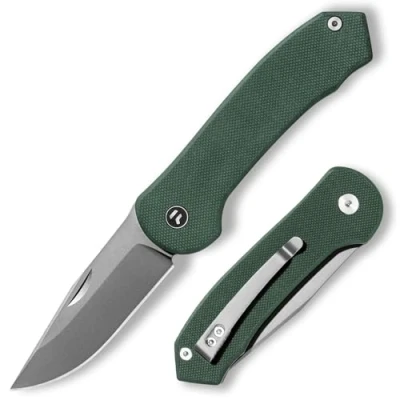 Immagine di FUJUNI 7,25 cm Coltello Tascabile, Pieghevole con Manico G10 e Lama in Acciaio VG10, Clip Da Tasca Per Trasporto Profondo, Coltelli Pieghevoli,Coltelli Tasca,Per Uomo Regalo,Verde