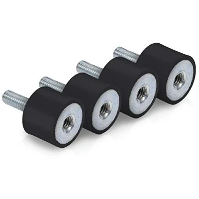 Immagine di Supporti Gomma Antivibrazione, Antivibranti in Gomma, M6 Isolatore Antivibrazioni, 4 Pezzi di Isolamento Ammortizzatore Silentblock Car Boat Bobine(VD20*15 M6*18)