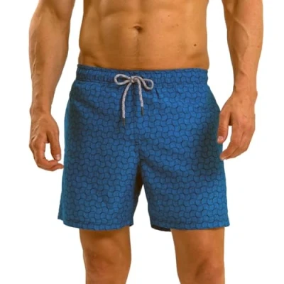 Immagine di Ript Performance Uomo Essentials Pantaloncini da Bagno a Rapida Asciugatura con Protezione Solare UV 50, Stampa vortice Blu, XL