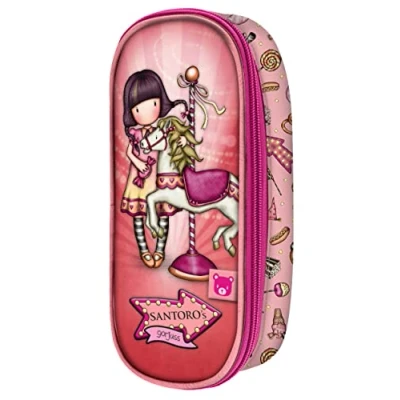 Immagine di SAFTA, Astuccio con cerniera Gorjuss Fairground Carousel 10 x 23 6 cm Unisex Bambini e ragazzi, multicolore, Talla única