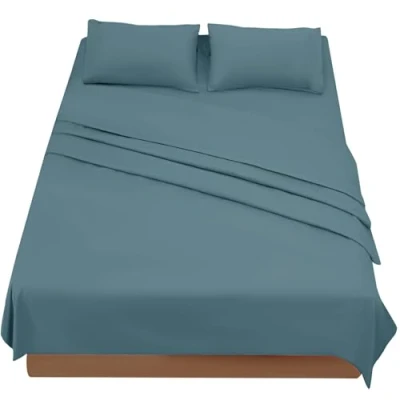 Immagine di FARFALLAROSSA Lenzuola Matrimoniali 180 Completo 4 Pezzi in Microfibre Lenzuolo con Angoli Sopra 2 Federa 50x80 180x190/200 Verde
