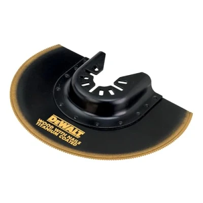 Immagine di DEWALT DT20711 QZ Accessori per utensile multifuzione lama segmentata in titanio lunga durata diametro 102mm tagli a filo di materiale e misura su legno duro metalli ferrosi