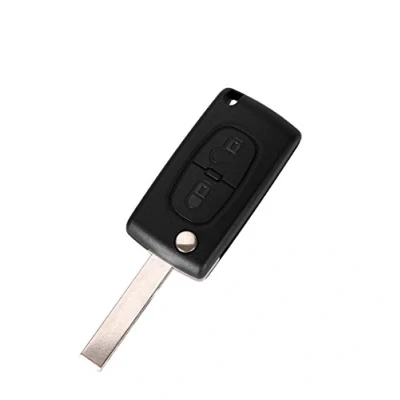 Immagine di Guscio Chiave per eugeot 207 307 308 3008 5008 807 Expert Partner C2 C3 C4 C8 Berlingo Jumpy CE0523 2 Tasti Lama con scanalatura Modello senza alloggiamento batteria