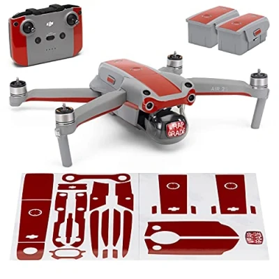 Immagine di Wrapgrade Main Unit Skin Compatibile con DJI Air 2S Accent Color B (SUPER RED)