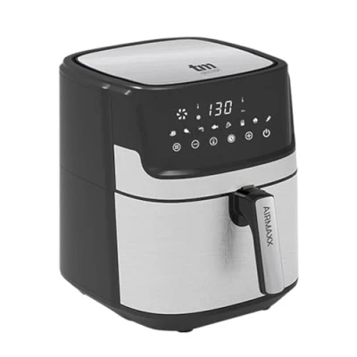Immagine di TM Electron TMPFR255 AIRMAXX Friggitrice senza olio XXL, capacità 5,5 litri, cestello antiaderente, include stampo per torte e 6 stampi dolci, 8 programmi, touch screen, 1700 W