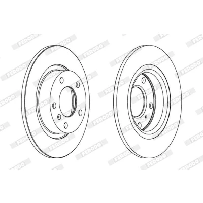 Immagine di FERODO PREMIER DDF1651C Disco freno 264 10 5 110 pieno rivestito con bulloni/viti OPEL: Corsa D Hatchback, E Adam
