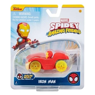 Immagine di Spidey and his Amazing Friends Metals Macchina da corsa in scala 1:64 (Iron Tony Stark Man)