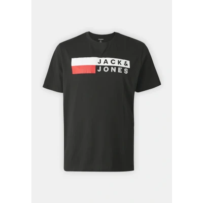 Immagine di Jack &amp; Jones Jjecorp LOGO TEE Oneck Tshirt con stampa, Uomo, Taglia: 4XL, Black
