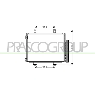 Immagine di PRASCO SZ036C001 Condensatore con essiccatore 15mm 10mm Alluminio 510mm R134a SUZUKI: SWIFT 4