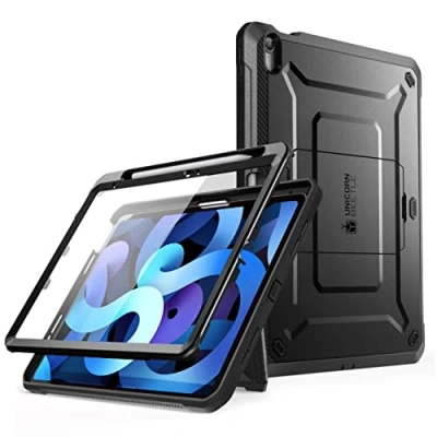 Immagine di SUPCASE Unicorn Beetle Pro custodia per iPad 10a generazione da 11,9 pollici (2022), con pellicola protettiva integrata, cavalletto e (nero)