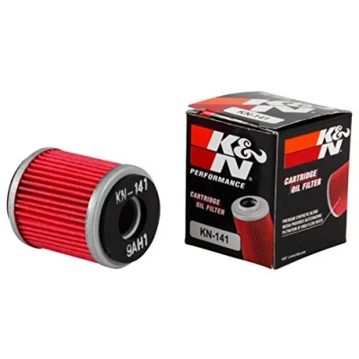 Immagine di K&amp;N Filtro Olio Powersports Cartuccia 38x46mm compatibile con Beta, Yamaha, Fantic, HM Moto, MBK, TM, Rieju, Gas (KN 141)