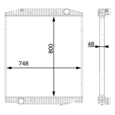Immagine di MAHLE ORIGINAL CR 113 000S Radiatore motore Alluminio 800 748 48 senza telaio Alette di raffreddamento saldate