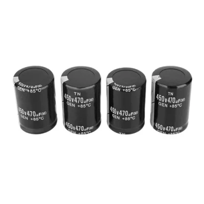 Immagine di condensatore Elettrolitico da 4 pezzi, Condensatori Elettrolitici audio 30x50mm,Condensatore in Alluminio assortimento 470uF 450V per amplificatore Electrolytic Capacitor