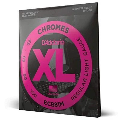 Immagine di Corde D’Addario ECB81M Chromes per basso, Light, 45 100, Medium Scale