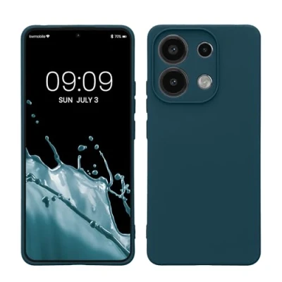 Immagine di kwmobile Custodia Compatibile con Xiaomi Redmi Note 13 4G Cover Back Case per Smartphone in Silicone TPU Protezione Gommata petrolio matt