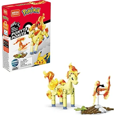 Immagine di Mega Construx Pokemon, Personaggio di Ponyta Assemblabile con Gambe, Testa e Coda Snodati, Giocattolo per Bambini 6+ Anni, GKY86