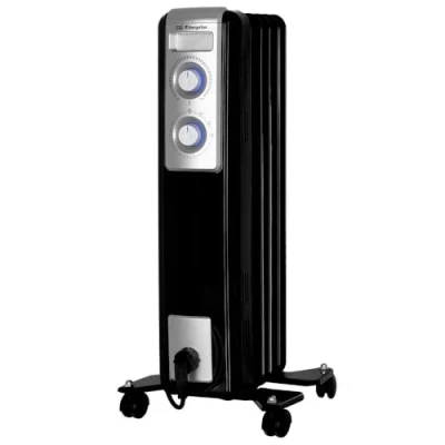 Immagine di Orbegozo RN 1000 Radiatore Olio 5 Elementi 1000W Luce LED Termostato Regolabile Raccoglitori Rotelle