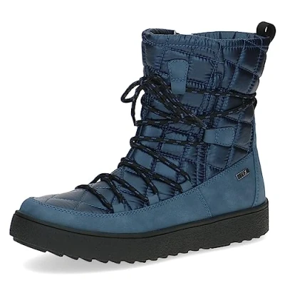 Immagine di CAPRICE 9 26215 41, Stivaletti piatti con lacci, fodera calda Donna, Blu (Ocean Comb), 42 EU