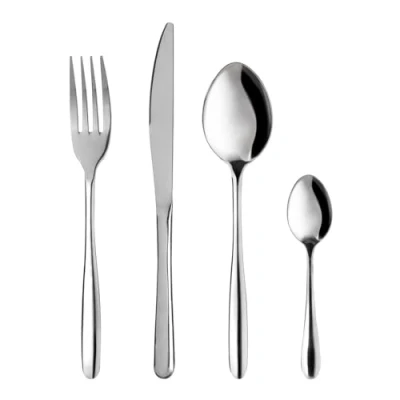 Immagine di KASANOVA set posate 6 persone, 24 pezzi acciaio inox con forchetta, coltello, cucchiaino e cucchiaio (Alfa)