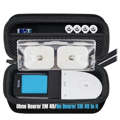 Immagine di Woollo custodia compatibile con Beurer EM 49/Beurer 59 Heat Digital TENS/EMS, rigida da viaggio per 49
